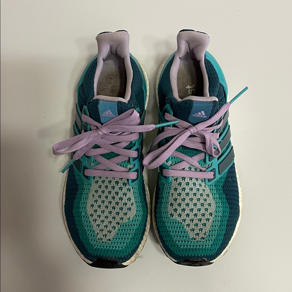 adidas Ultra Boost Teal and Purple women’s Athletic Shoes sz 7 - Picture 2 of 7
